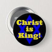 Christus is koning! ronde button 7,6 cm (Voorkant /achterkant)