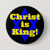 Christus is koning! ronde button 7,6 cm (Voorkant)