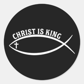Christus is koning ronde sticker