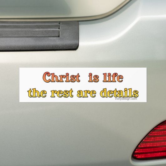 Christus is leven bumpersticker (Op auto)