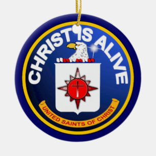 Christus is levend - C.I.A. pictogram-look-alike Keramisch Ornament