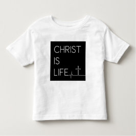 Christus is levenshartslaglijn en kruis kinder shirts