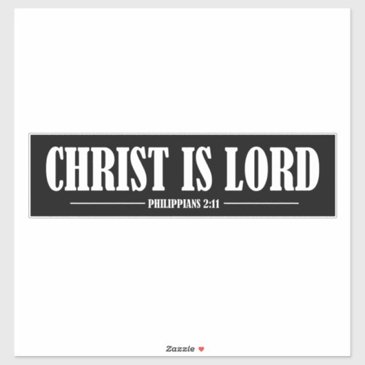 Christus is Lord zwart en wit vinyl Sticker (Vel)