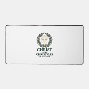 Christus is mijn kersttraditie Vintage kruis ontwe Bureaumat