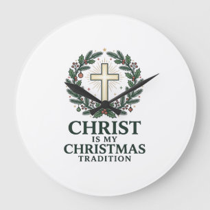 Christus is mijn kersttraditie Vintage kruis ontwe Grote Klok