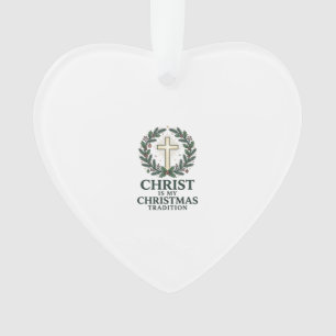 Christus is mijn kersttraditie Vintage kruis ontwe Ornament
