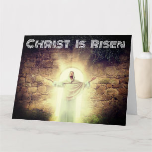 Christus is opgegroeid uit dood paaswenskaart kaart