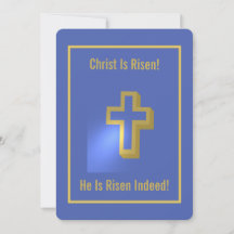 Christus is Risen Goud Religieus Kruis Iris Pasen
