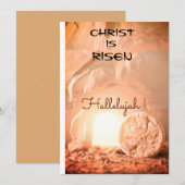 Christus is Risen Hallelujah Paskaart Feestdagenkaart (Voorkant / Achterkant)