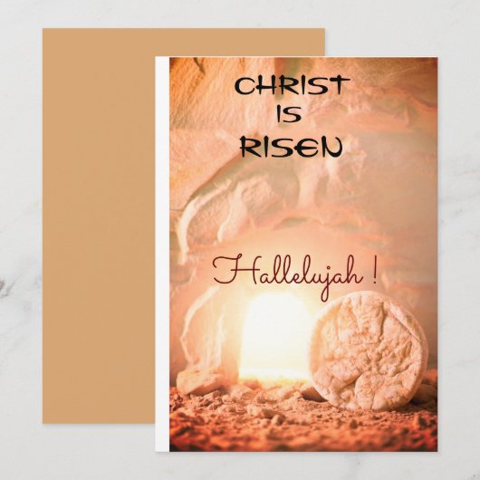 Christus is Risen Hallelujah Paskaart Feestdagenkaart (Voorkant / Achterkant)