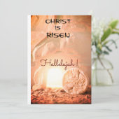 Christus is Risen Hallelujah Paskaart Feestdagenkaart (Staand voorkant)