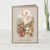 Christus is Risen Happy Easter Herurrection Feestdagen Kaart (Voorkant)