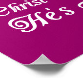 Christus is Risen! Hij is Alive. Pasen Poster 12 x (Hoek)