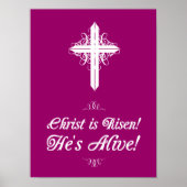 Christus is Risen! Hij is Alive. Pasen Poster 12 x (Voorkant)
