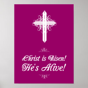 Christus is Risen! Hij is Alive. Pasen Poster 12 x