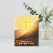 "Christus is Risen" in het Engels Pasen Feestdagenkaart (Staand voorkant)