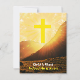 "Christus is Risen" in het Engels Pasen Feestdagenkaart
