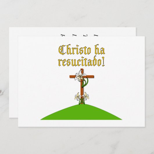Christus is Risen Kaart (Voorkant / Achterkant)