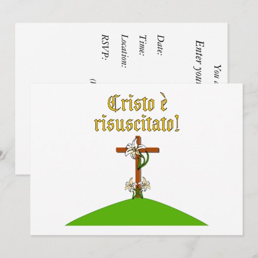 Christus is Risen Kaart (Voorkant / Achterkant)