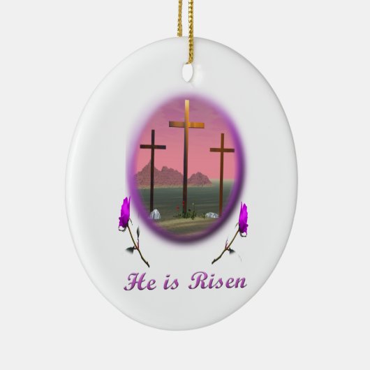 Christus is Risen Keramisch Ornament (Rechts)