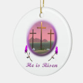 Christus is Risen Keramisch Ornament (Links)