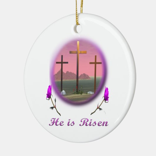 Christus is Risen Keramisch Ornament (Links)