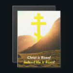 Christus is Risen! Oostelijk Orthodoxe Kruis<br><div class="desc">Deze kaart heeft een Paschal-groet,  een paasgebruik onder christenen.</div>