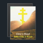 Christus is Risen! Oostelijk Orthodoxe Kruis<br><div class="desc">Deze kaart heeft een Paschal-groet,  een paasgebruik onder christenen.</div>
