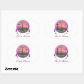 Christus is Risen Ovale Sticker (Vel)