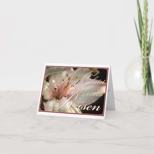 Christus is Risen Pasen Kaart (Voorkant)
