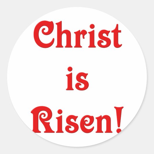 Christus is Risen Ronde Sticker (Voorkant)
