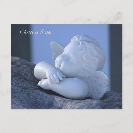 Christus is Risen Sweet angel figine CC0114 Pasen Briefkaart (Voorkant)