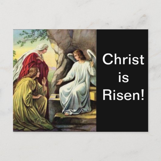 Christus is Risen, toch is hij Risen! Briefkaart (Voorkant)