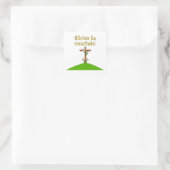 Christus is Risen Vierkante Sticker (Tas)