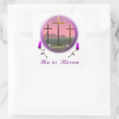 Christus is Risen Vierkante Sticker (Tas)
