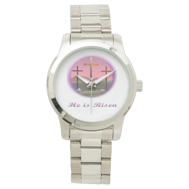 Christus is Risen Watch Horloge (Voorkant)