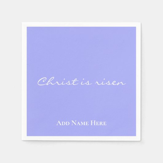 Christus is verrezen | Aangepaste Paarse Christeli Servet (Voorkant)