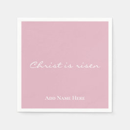 Christus is verrezen | Custom Roze Christelijk Pas Servet