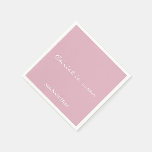 Christus is verrezen | Custom Roze Christelijk Pas Servet (Hoek)