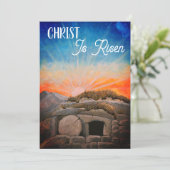 Christus is verrezen Hallelujah Pasen kaart (Staand voorkant)