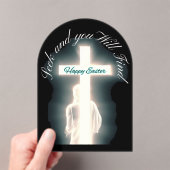 Christus is verrezen met Pasen Acryl Uitnodigingen (Insitu (Draagbaar))