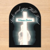 Christus is verrezen met Pasen Acryl Uitnodigingen (Voorkant)