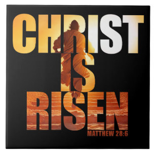Christus is verrezen - Opstanding van Jezus Pasen Tegeltje