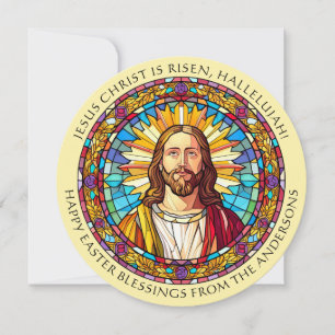 Christus is verrezen Religieus Katholiek Pasen Feestdagenkaart