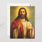 Christus Jezus Blessing zingt zijn Briefkaart van  (Voorkant / Achterkant)