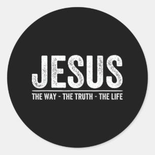 Christus Jezus De Weg. De Waarheid. Het Leven Geze Ronde Sticker