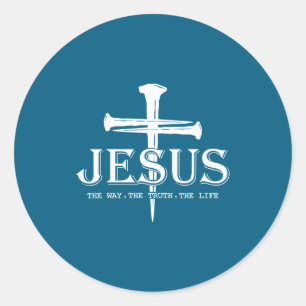 Christus Jezus De Weg. De Waarheid. Het Leven Geze Ronde Sticker