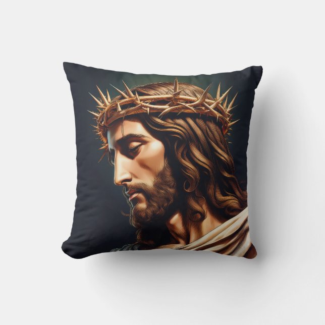 Christus Jezus Kroon van Doornen Kussen (Voorkant)