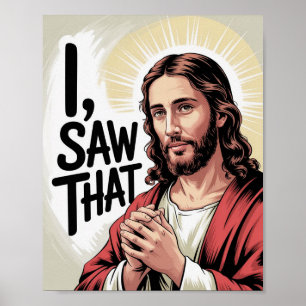 Christus Jezus Meme Grappige Jezus Ik Zag Het Poster