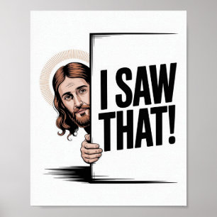 Christus Jezus Meme Grappige Jezus Ik Zag Het Poster